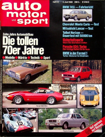 Deckblatt Auto Motor und Sport (12/1980)